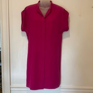 Ann Taylor Raspberry Short Sleeve Shirt Dress in Size XS